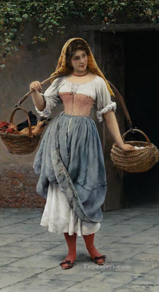 どちらが来たか ファーストレディ ユージン・デ・ブラース 美しい女性 女性油絵